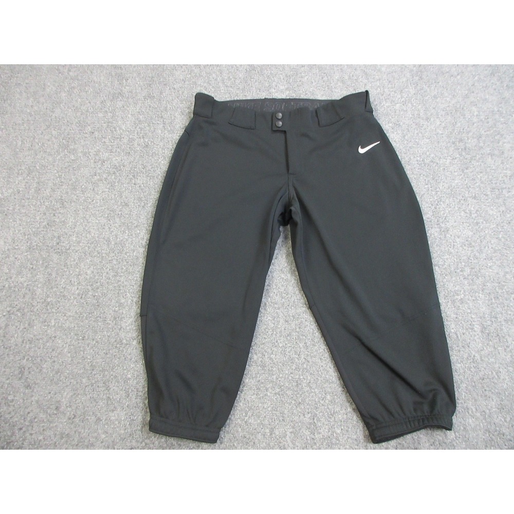 Nike Vapor Select Softball Pants‎ Womens Large Black Cropped Training AV8642-010